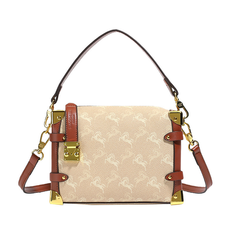 Senior sense bag women's new style ladies all match temperament box bag fashion shoulder crossbody bag