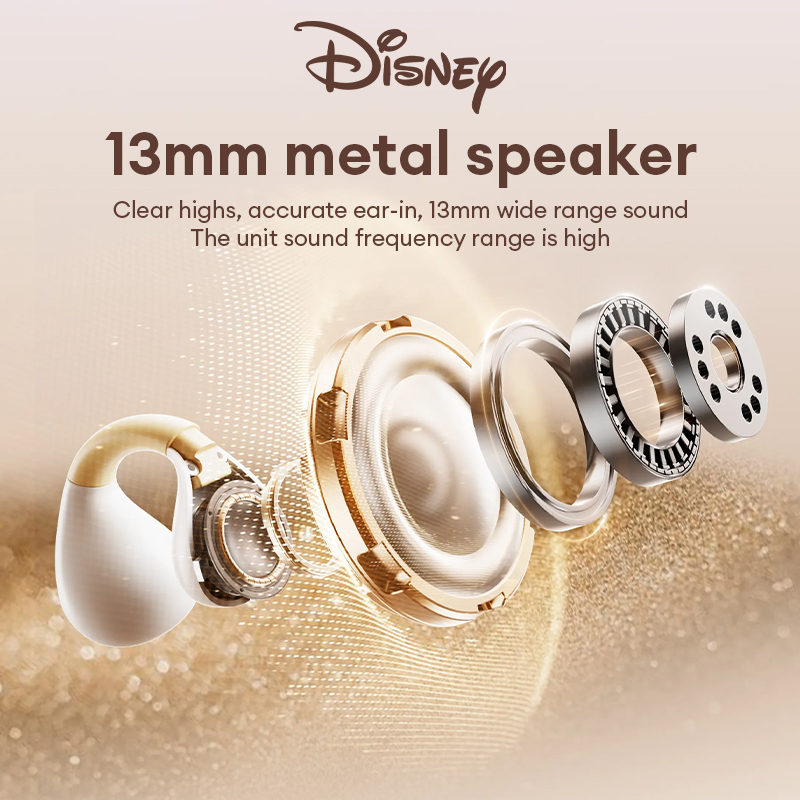 Disney Transparent Case Wireless Bluetooth Earphones HiFi Sound Music Sports Earbuds C01 Ultra-Long Battery Life Gaming Headset