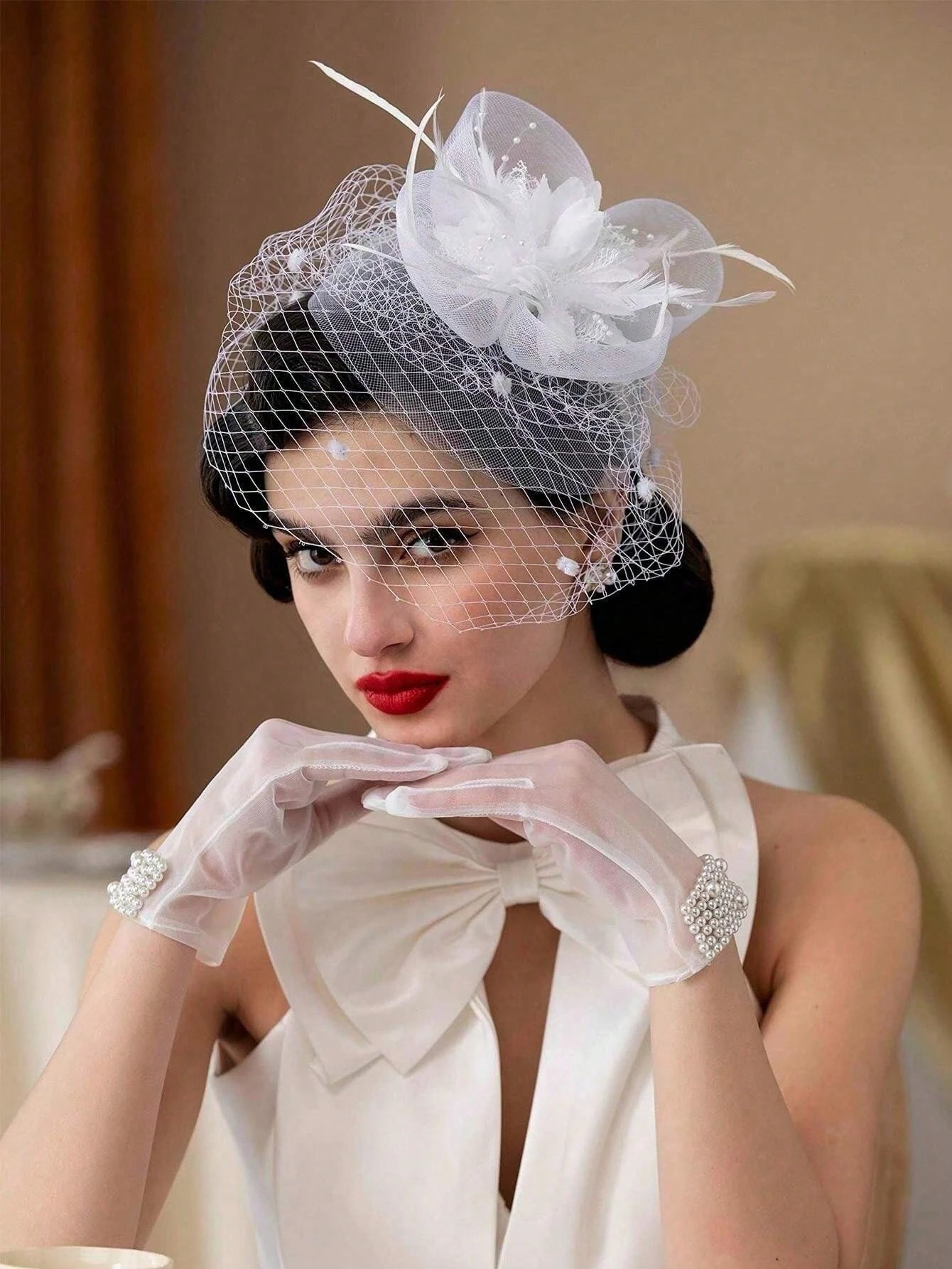 1PCS Fascinators Hats 20s 50s Hat Pillbox Hat Tea Party Headwear With Veil For Girls And Women 250729