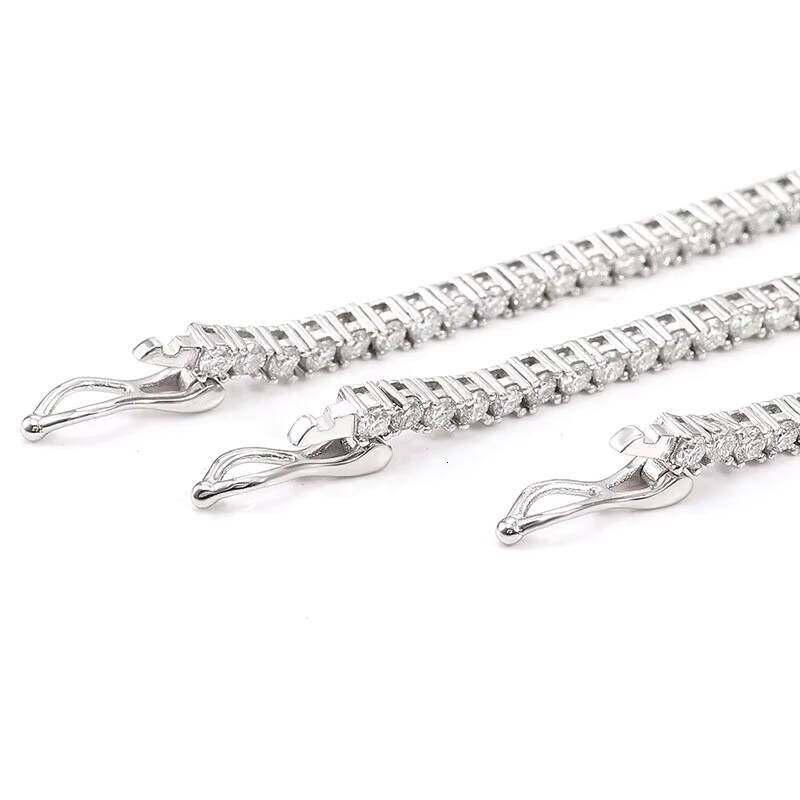 2025Changda Hip Hop Womens Diamond Bulk 5mm 3mm 925 Sterling Silver Vvs Moissanite Tennis Chain Necklace