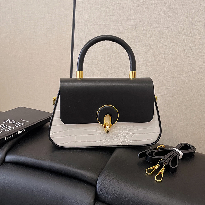 Color-Block Handbag for Women 2025 New Trendy Fashion Patchwork Single Shoulder Crossbody Small Square Bag ddmymoon