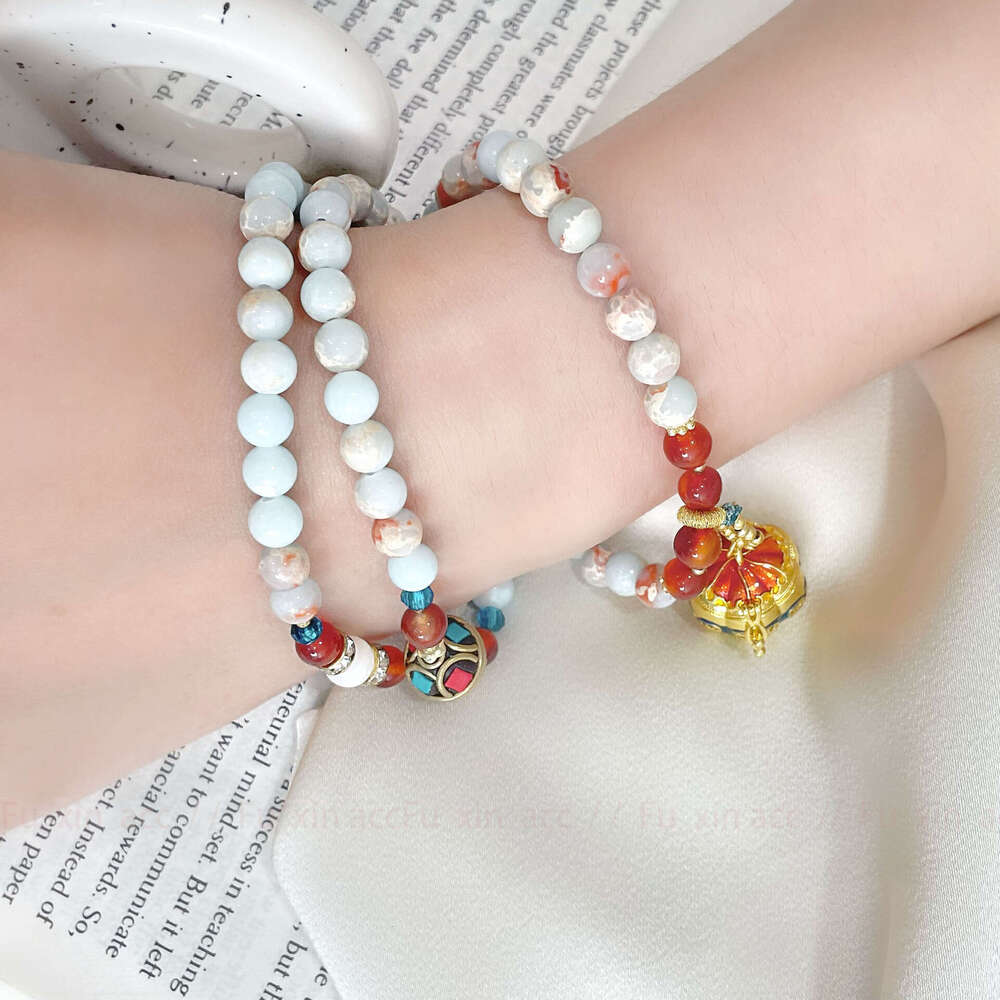 New Chinese Style National Trend Light Niche Natural Crystal Jade Necklace Women's Bracelet Accessories Incense Burner Openable 630
