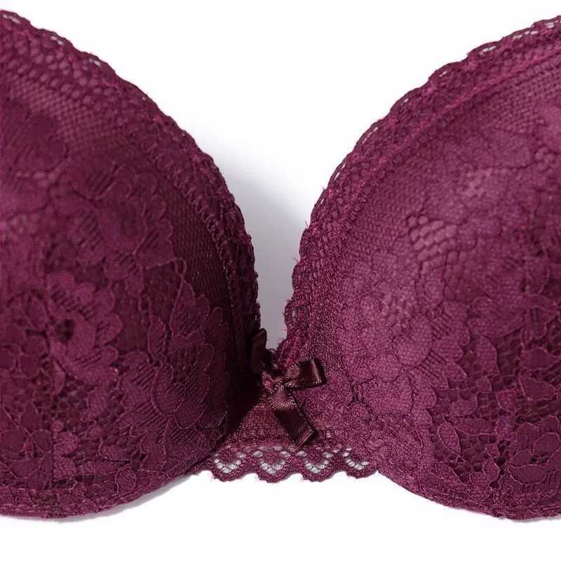 75 80 85 B C Cup Womens 3/4 Cup Plunge Bras Sexy Lace Solid Color Thin Mold Cup Bra Without Underwire Bralette Z250730