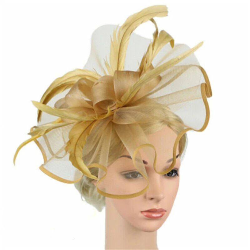 Womens Big Flower Fascinator Church Hat Royal Ascot Race Accessories Headbands Fascinator Bridal Tea Party 250729