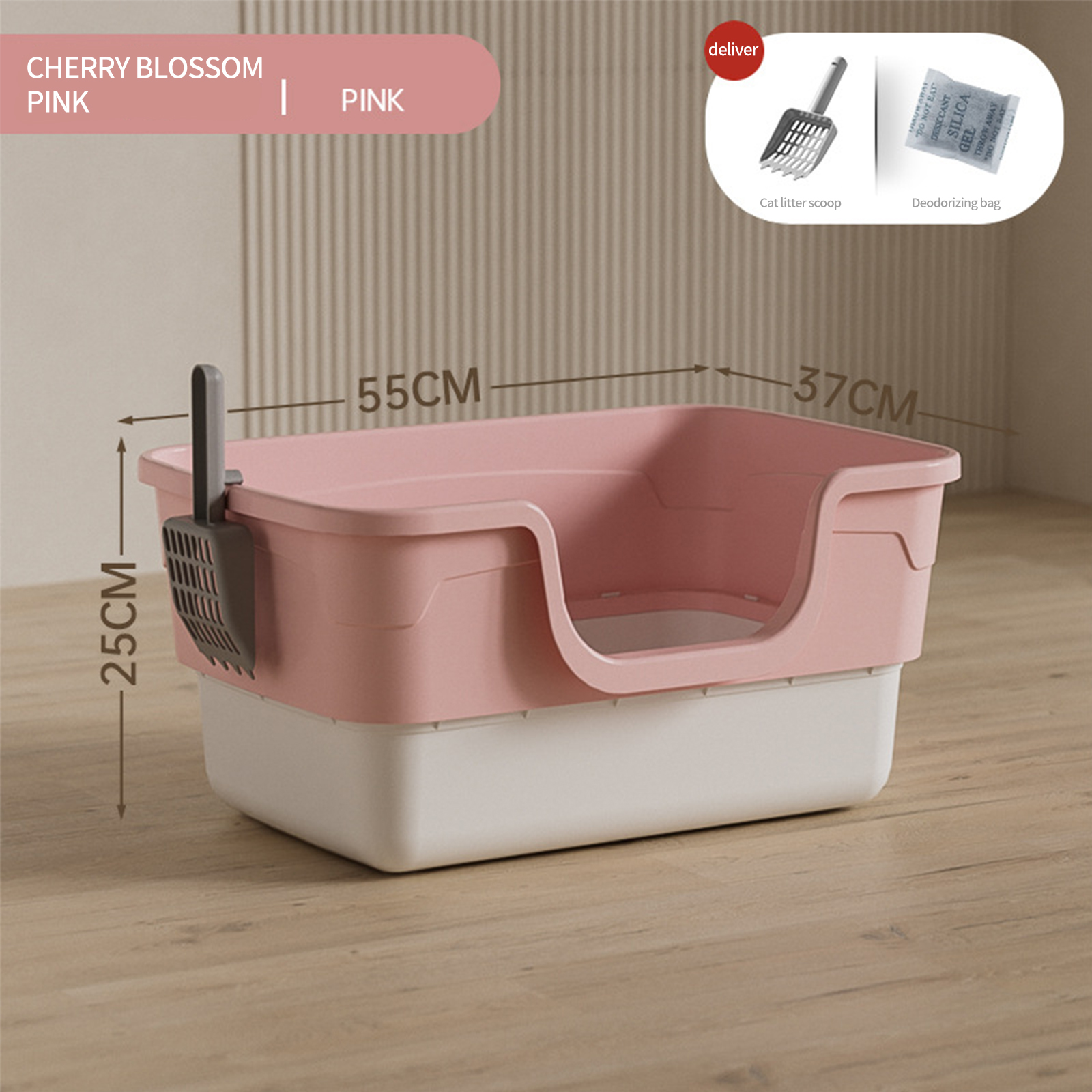 Source manufacturer provides wholesale cat litter box, oversized anti splash cat toilet, giant open fat cat litter box