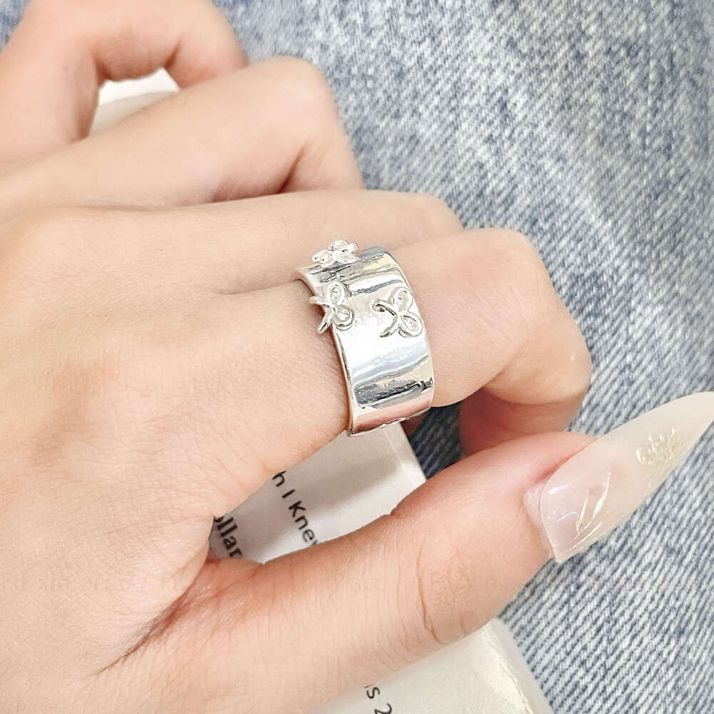 Butterfly Knot Open Ring Set Minimalist Style Couple Fashionable Personality Simple Rings for Women 7d1