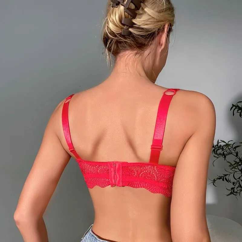 80B 85B 90B 95B-137 Elegant Beauwear Rhinestone Straps Scallop Trim Bra for Women Contrast Lace Push Up Bras Z250730