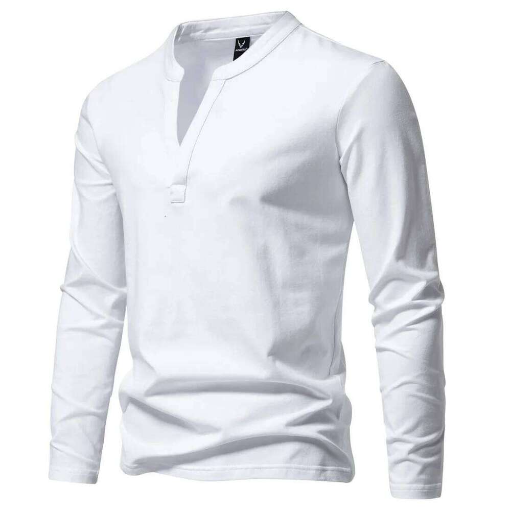 New Autumn Fashion Men's Shirt Solid Color Long-Sleeve Slim Fit Cotton Polo Casual Hip Hop Top Shirts 5XL
