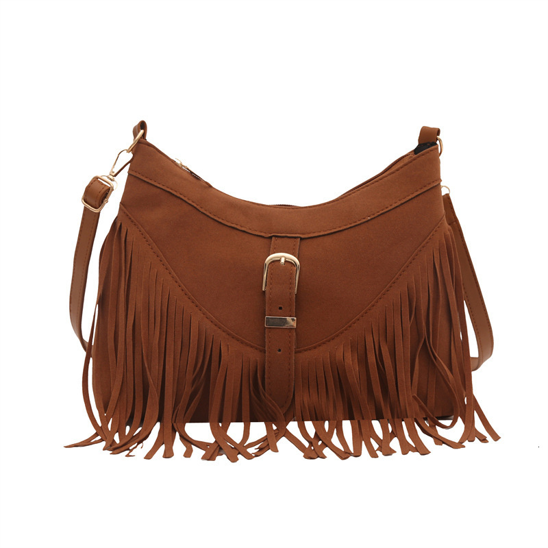 Bohemian Style Tassel for Women 2025 New Matte Shoulder Commuter Crossbody Niche Women's Bag ddmymoon