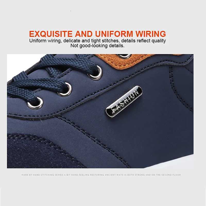 Leather Men Shoes Sneaker Trend Sports Running Breathable Mens Sneakers Non-slip Footwear Shoe for Men Walking Autumn Y250731