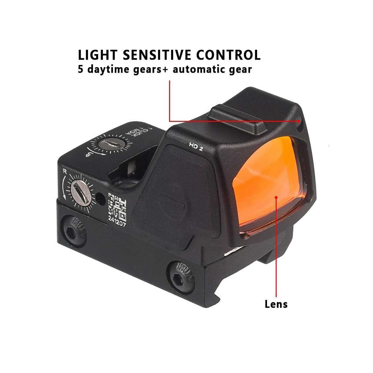 Red Dot Sight Reflex Holographic Optics for GLOCK Pistol Handgun Airsoft Rifle Collimator Scope Sight 20mm Picatinny Rail Mount R250730