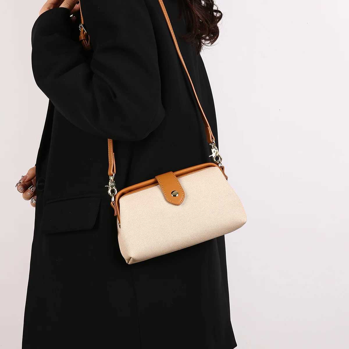Canvas Shoulder Crossbody Bags For Women Commuter Handbags Large Capacity Versatile Shoulder Bags For Casual Daily Y250730