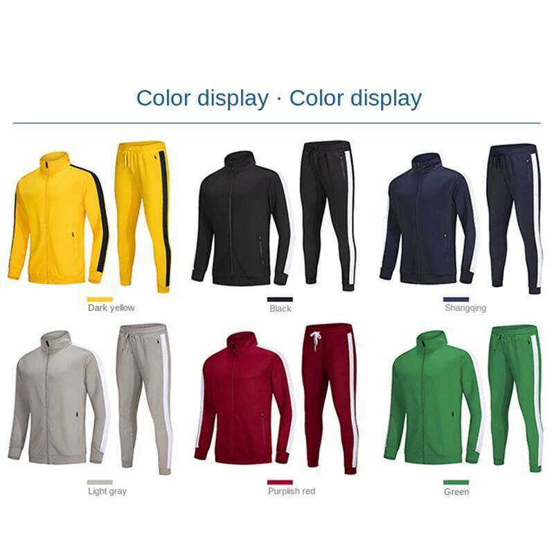 Custom Men 2 Piece Football Jersey Sets Customzation Autumn Winter Long Sleeve Soccer Uniform Training Tracksuit for Boys