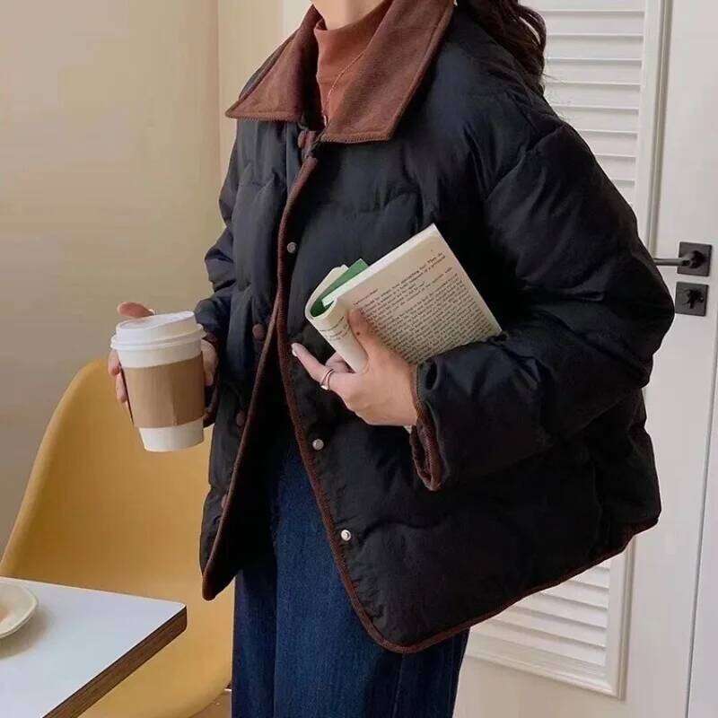 Designer Clothing 2025 Women's Fall Winter Tops Jacket White Duck Down Short Models Standing Collar Personalized Leisure Fashion New