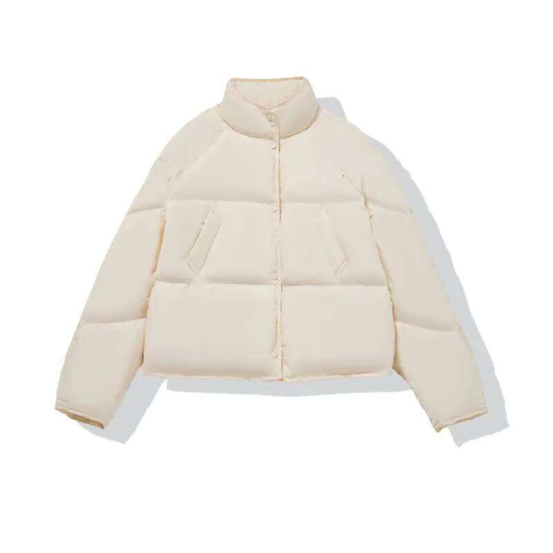 Designer Clothing 2025 Women's Models Fall Winter Coat Jacket White Duck Down Collar Short Paragraph Thickened Warm Comfortable New Versatile