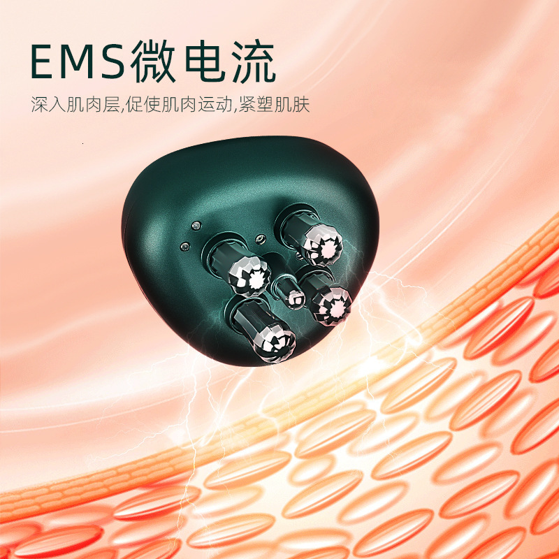 Face Care Devices EMS Rechargeable Roller Face Lift Massager Micro Current Tighten Face Wrinkle Removal Home Use MultiFunctional Beauty Devices 230308