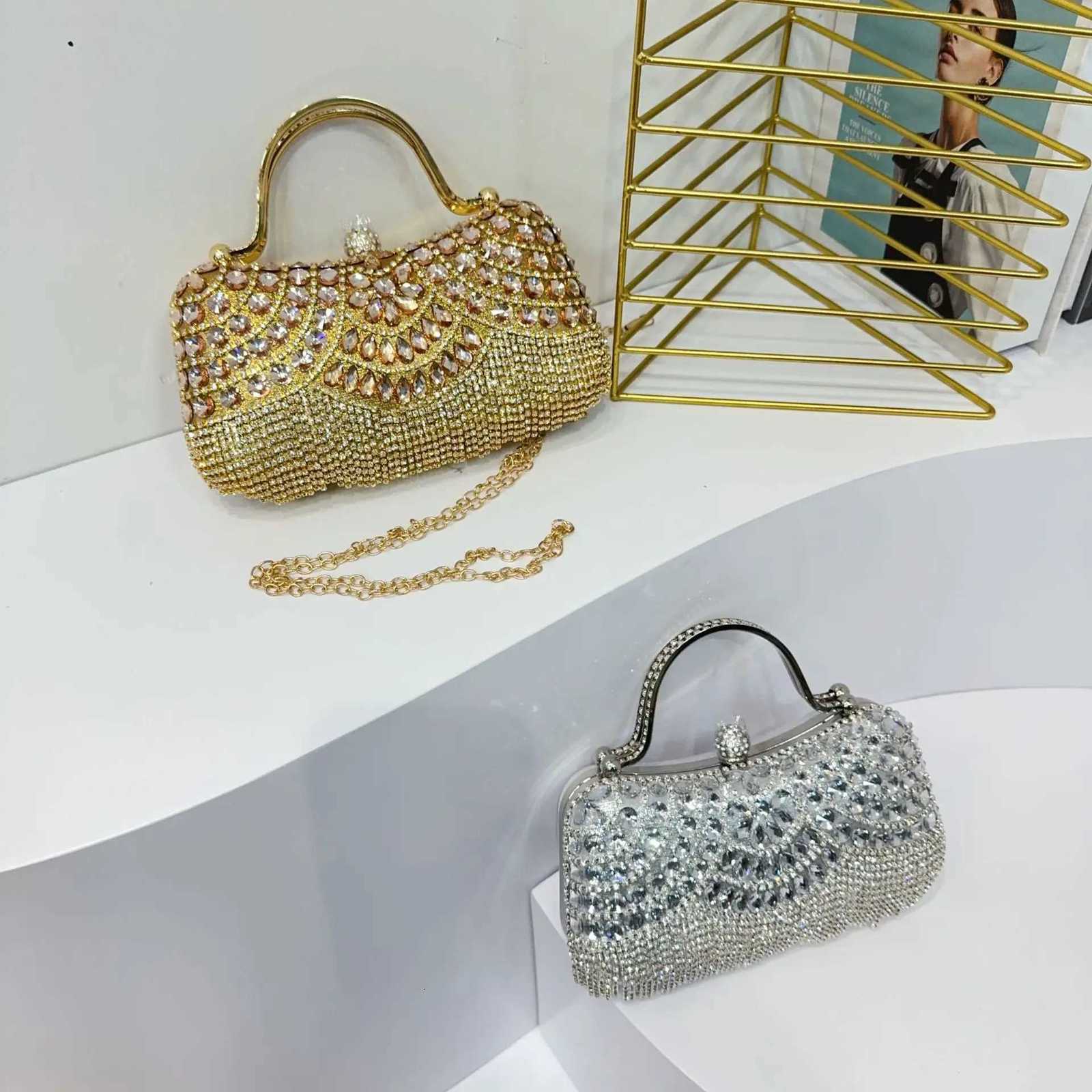 2025 Luxurious Women Banquet Handbags New Diamond-Studded Tassel Evening Bags Femme Wedding Purse Dress Beaded Party Clutch Y250730