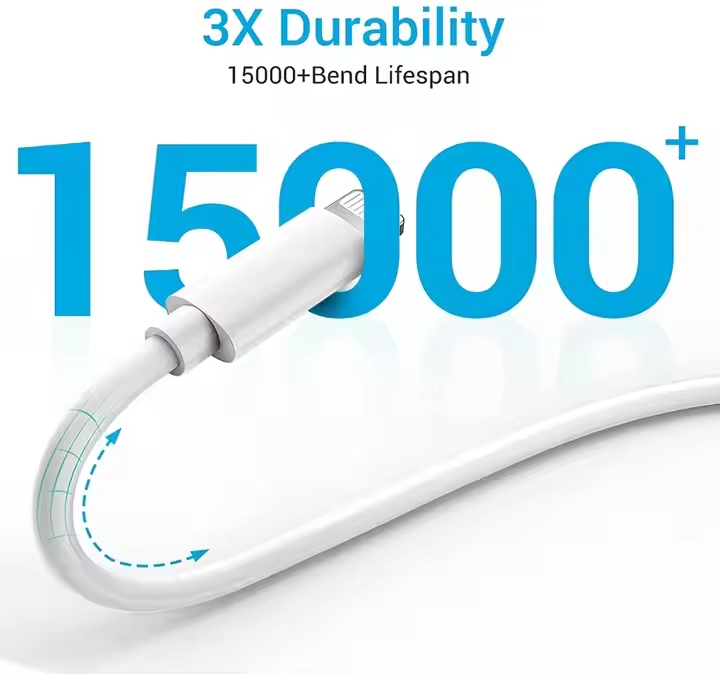Pure Copper 20W Fast Charging USB-C to L Data Cable for iPhone 8-14