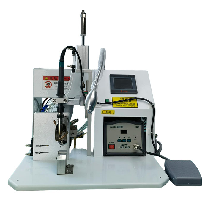 The portable automatic soldering machine is specially designed for soldering various small wires and serves as an ideal semi-automatic wire soldering 