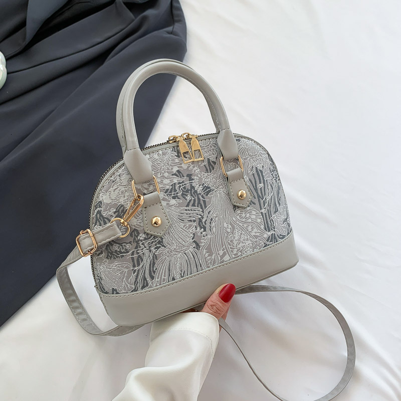 Fashion Handheld Shell Bag for Women Summer Color-Block Embroidery Single Shoulder Crossbody Bag Casual Simple Bag 250731
