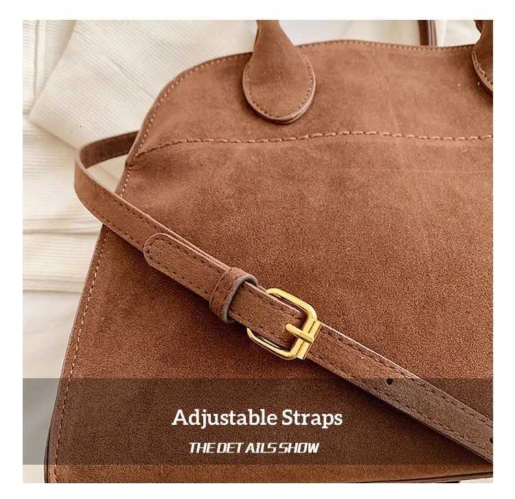 Large Capacity Shoulder Tote Frosted Large Bag Crossbody Large Capacity Suede Soft Y250730