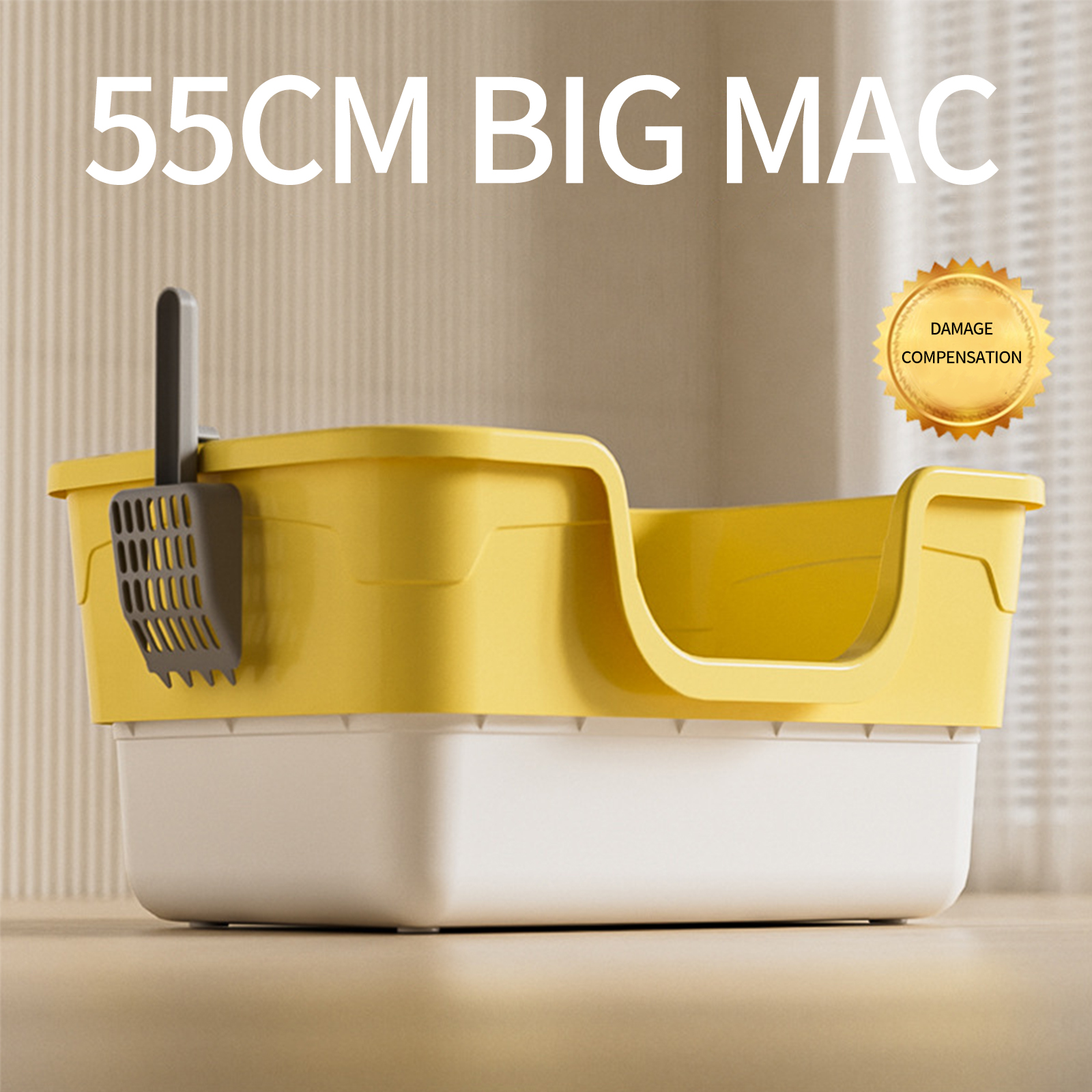 Source manufacturer provides wholesale cat litter box, oversized anti splash cat toilet, giant open fat cat litter box