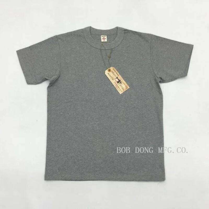 BOB DONG 300gr Basic Tee Shirts Summer Heavyweight Cotton Men's Plain T-Shirts