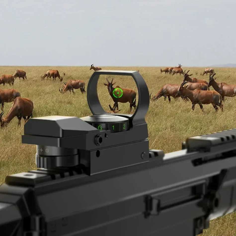 1X40 Red Dot Sight Hunting Scope Red/Green Reflex Holographic Dot Sight 4 Reticle Rifle Scope 11mm/20mm R250730