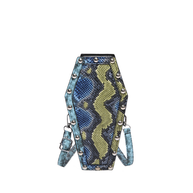 2024 New Fashion Dark Leopard Print Personality Trend Coffin Trendy PU Single Shoulder Crossbody Bag for Women ddmymoon