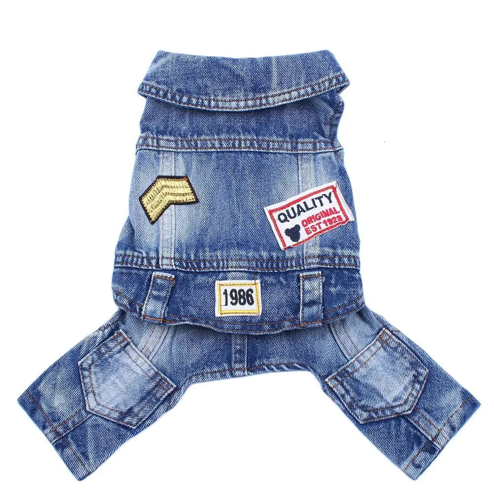Dog Pet Denim Jumpsuit Pants Pet Puppy Coat Jacket Spring/Autumn Clothes 6 sizes 250729