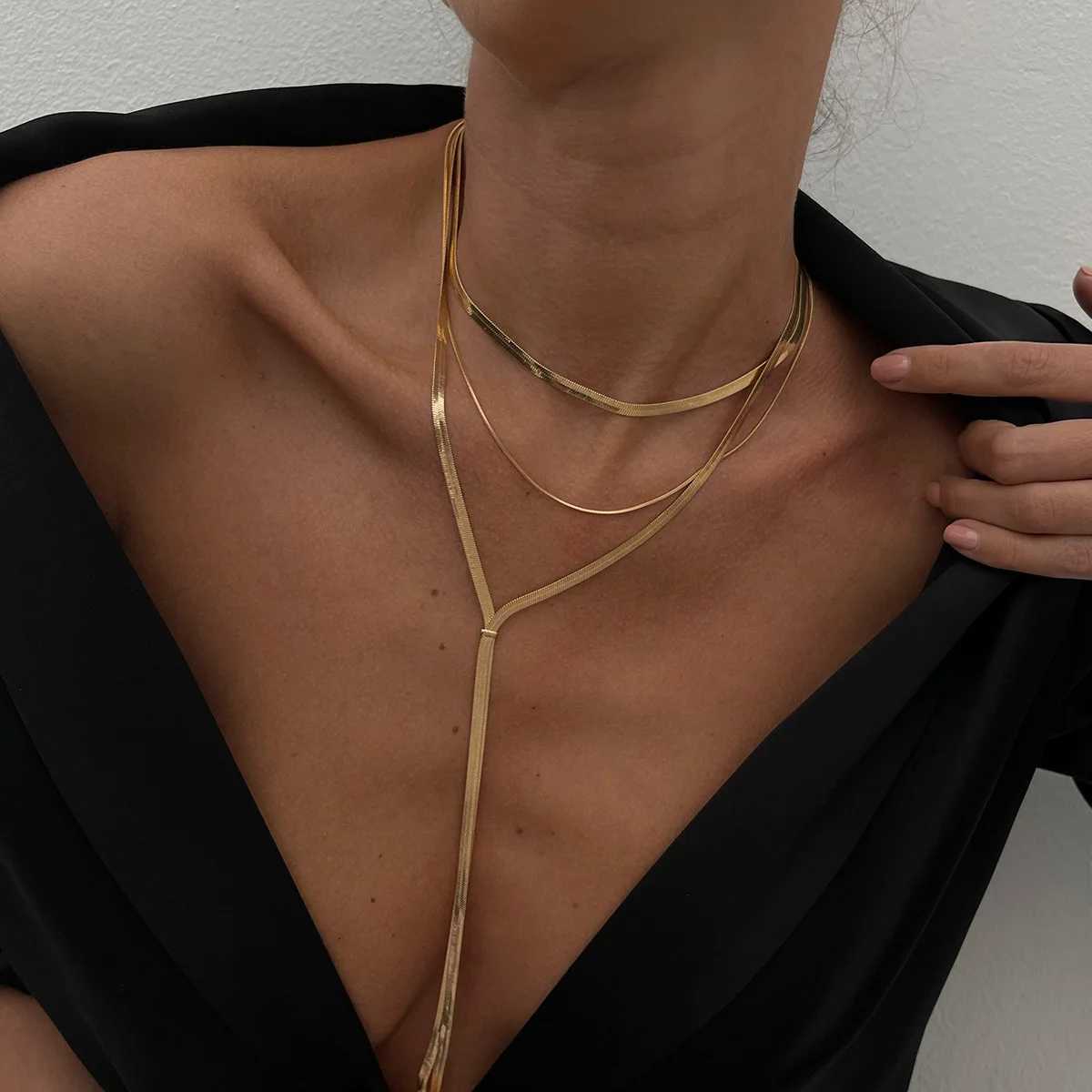 Vintage Starfish Multilayer Necklaces Pendants for Women Girl Gold Color Beach Style Choker Long Necklace 2019 Boho Jewelry Z250731 Z250910