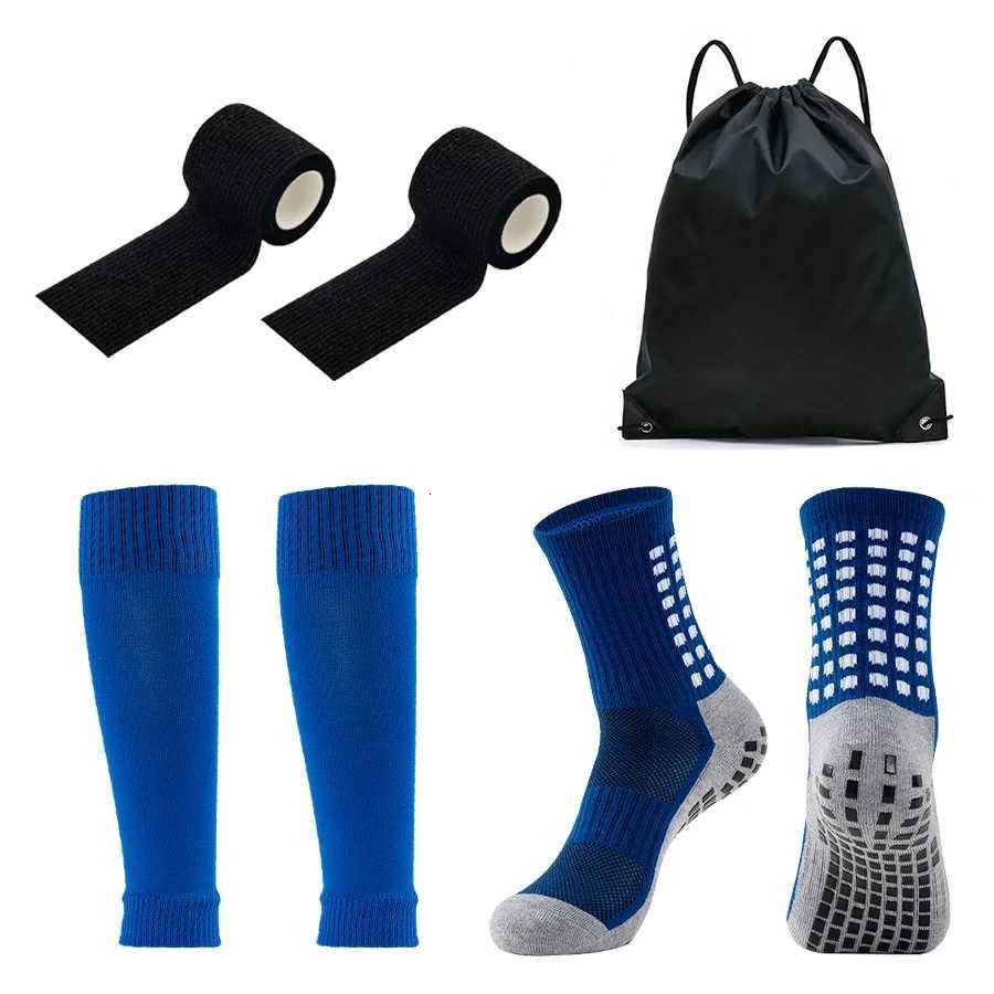4PCS Set Non-Slip Viscose Football Socks with Drawstring Bag for Men Women Outdoor Sports Running Basketball Leg Bandage Z250731