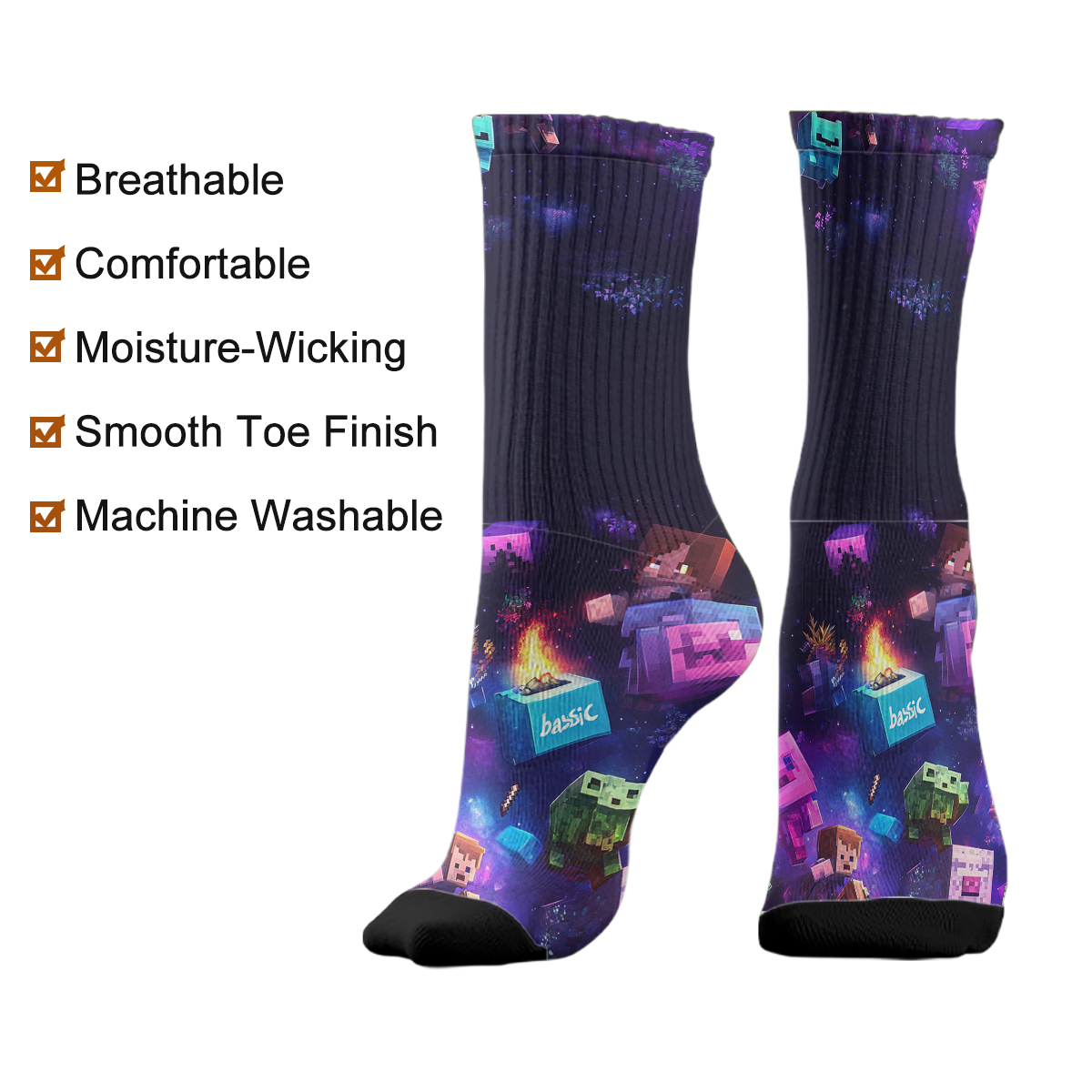 Nebula Game World Unisex Tube Designer Sock C112