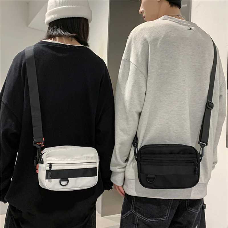 Casual Men Women Unisex Crossbody Bags Fashion Solid Color Couple Shoulder Bag High Quality Nylon Messenger Bag Handbags Y250730