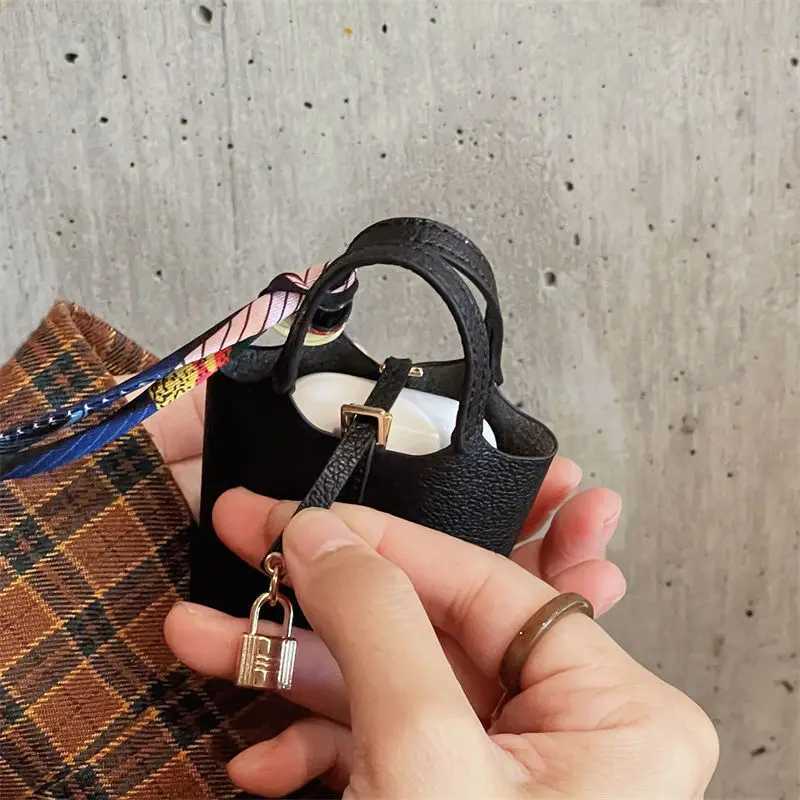 Mini Shaped Pendant Leather Earphone Protective Bag for AirPods Creative Car Keychain Wallet Trendy Brand Car Pendant Y250731