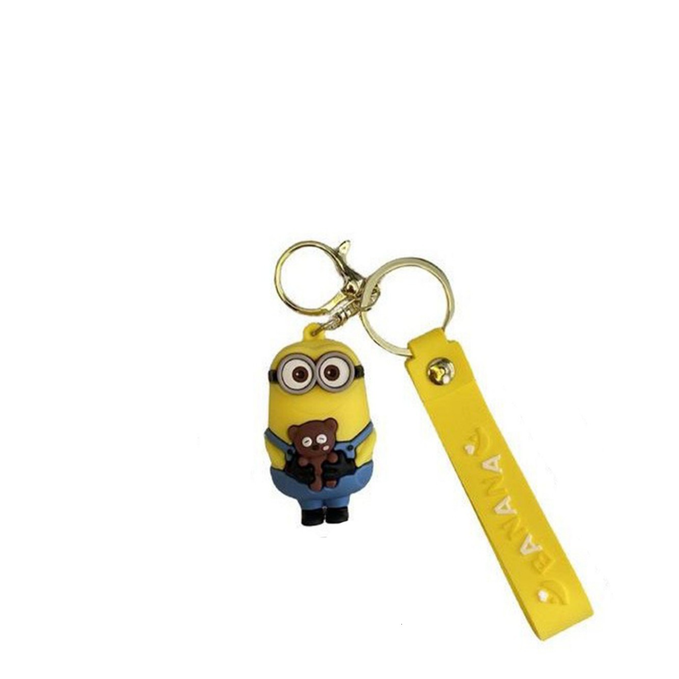 Cartoon Playful Bob Kevin Stuart Minion Pendant Keychain Bag Charm Claw Machine Gift