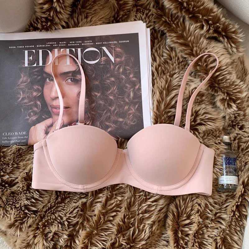 Summer Sexy Womens Bra Simple Soft Thin Pad Bralette Invisible Bra Sexy Lingerie Seamless Bras 2024 New Push Up Underwear Z250730