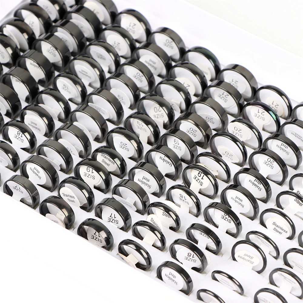 10Pcs/Lot Fashion Simple Flat Spherical Ring For Men Women Gold Silver Black Color Jewelry Anniversary Party Gift y250730
