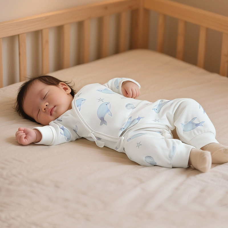 Home pure cotton baby jumpsuit autumn and winter newborn a-type baby clothes baby pajamas nightgown