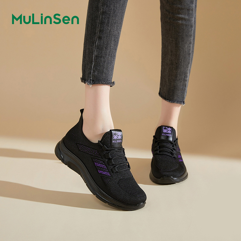 Mulinsen women's shoes summer thin mesh sports leisure 2025 new mother middle-aged and elderly comfortable breathable running shoes