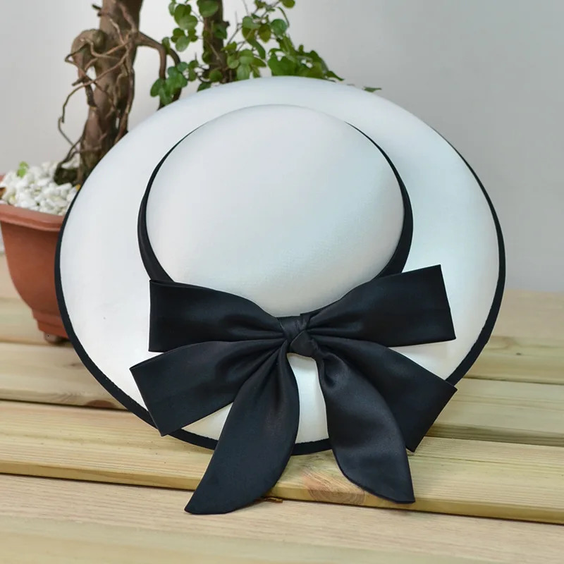 Women French Style Elegant Bucket Hat Retro Classic Bow Bridal Wedding Hats Headdress Fedoras Hats Dinner Party Church Hats 250730
