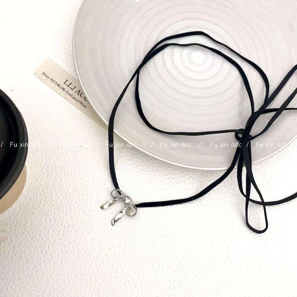 Minimalist Metal Bow Fashion High-end Tie Multi-wear Clavicle Chain Personality Versatile Choker Necklace d11