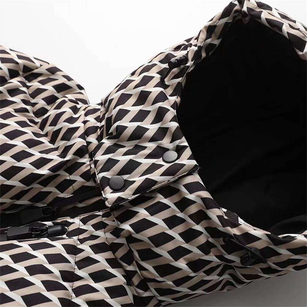 Designer Clothing 2025 UNIZERA Women's Warm Skiing Series Waist Down Cotton Winter New Hooded Slim Fit Jacket