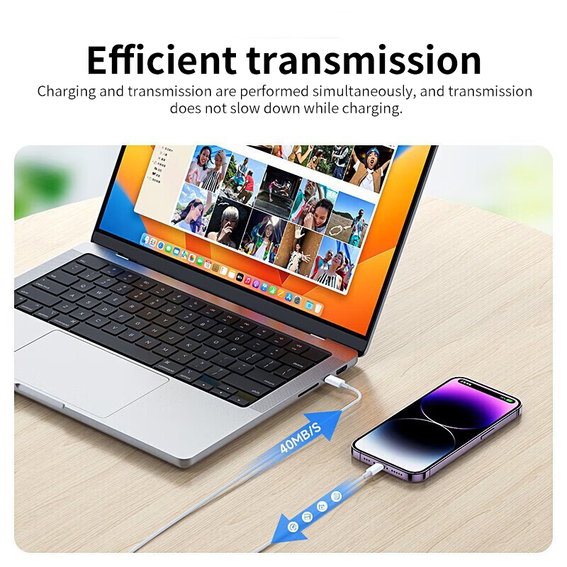Custom USB to USB C fast charging cell phone data cable 1m
