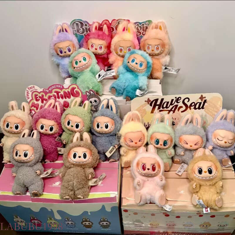 Labubu Doll V3 V2 V1 Monsters Big Into Energy Series - Blind Box Kawaii Figure with Face, Doll Clothes, Keychain, Decor & Gift - Blind Bag