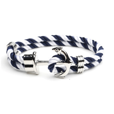 Navy Anchor Bracelet European And American Street Fashion Retro Handmade Designer Bracelet Unisex Couple Bracelet Trendy Men's Madam Personalized