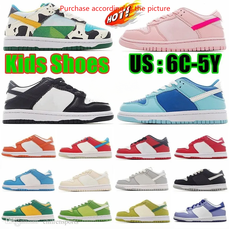 Free shipping kids Toddler shoes low Designer Boys Girls youth Sneakers Pink black White Blue Skateboard kid shoe boy children infants trainers Children's shoes