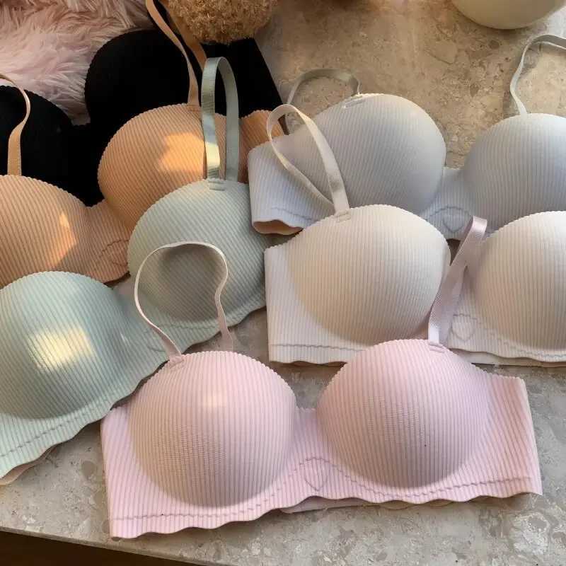 Women Push-Up Bra Seamless Underwear 1/2 Cup Fixed Bras Cute Heart Print Non-Wired No Rims S-XL Sexy Lingerie Brassiere Z250730
