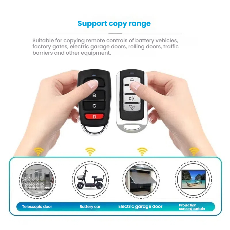 Universal Garage Remote Electronic Gate Control 433MHz Gate Key Fob Command Hand Transmitter Wireless Remote