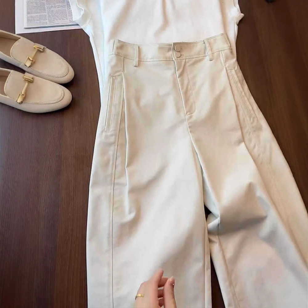 Highly Rated Nine Points Casual Breathable High Waist Slimming Balloon Scimitar Pants for Women 2025 Spring Summer New Style